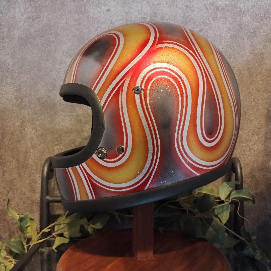 新品　カスタムペイント　フルフェイスヘルメット　ボバー　チョッパー　バイク