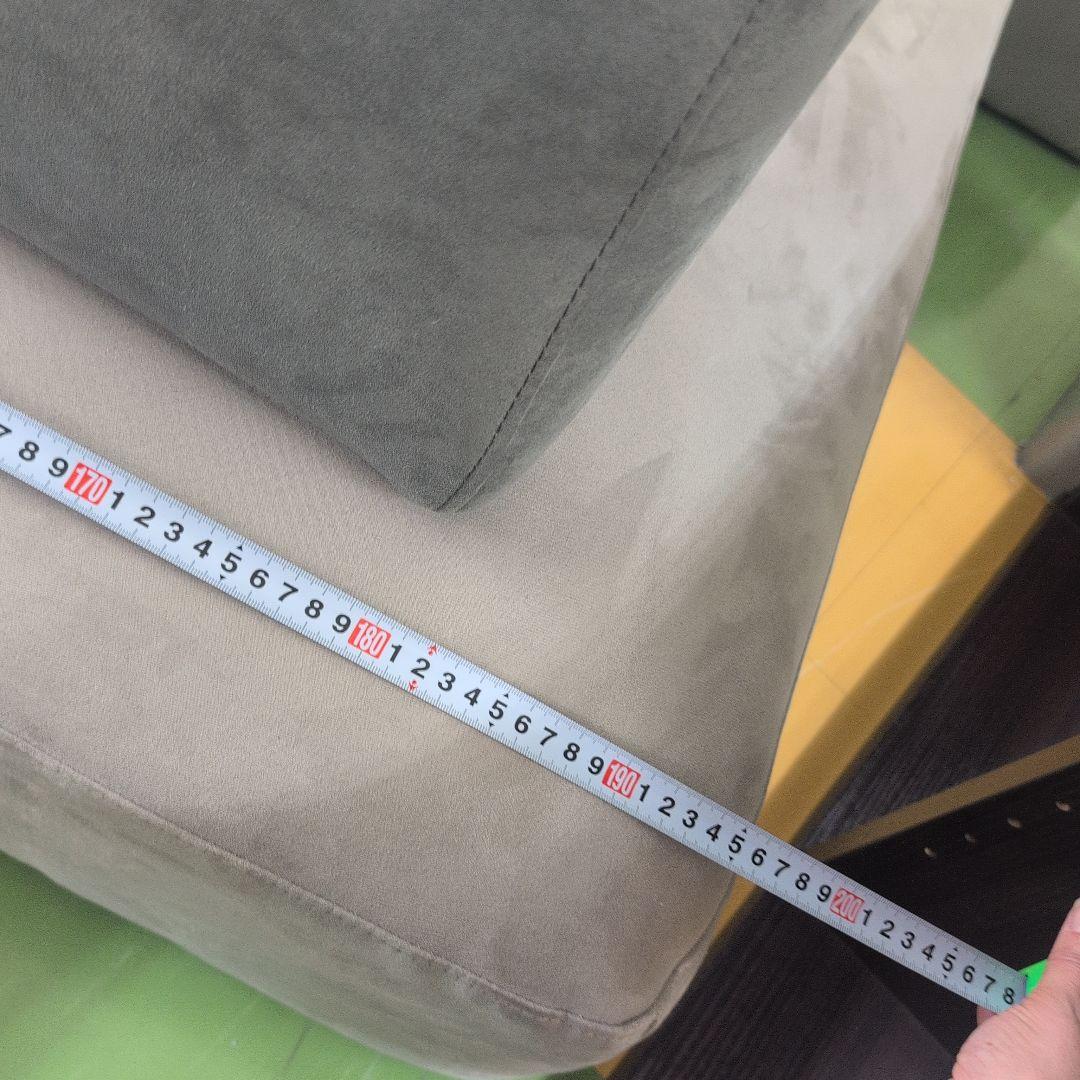 グレー スエード アイランドソファセット