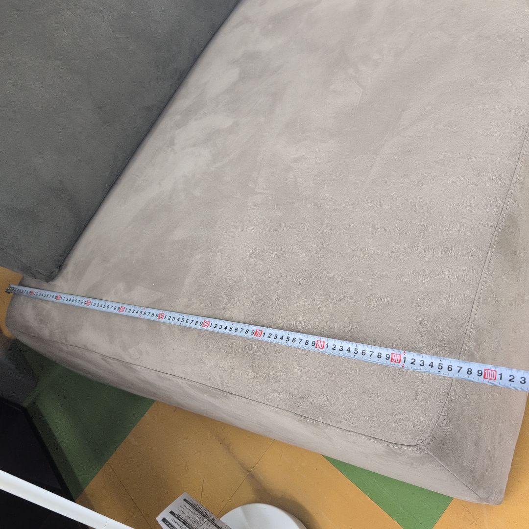 グレー スエード アイランドソファセット