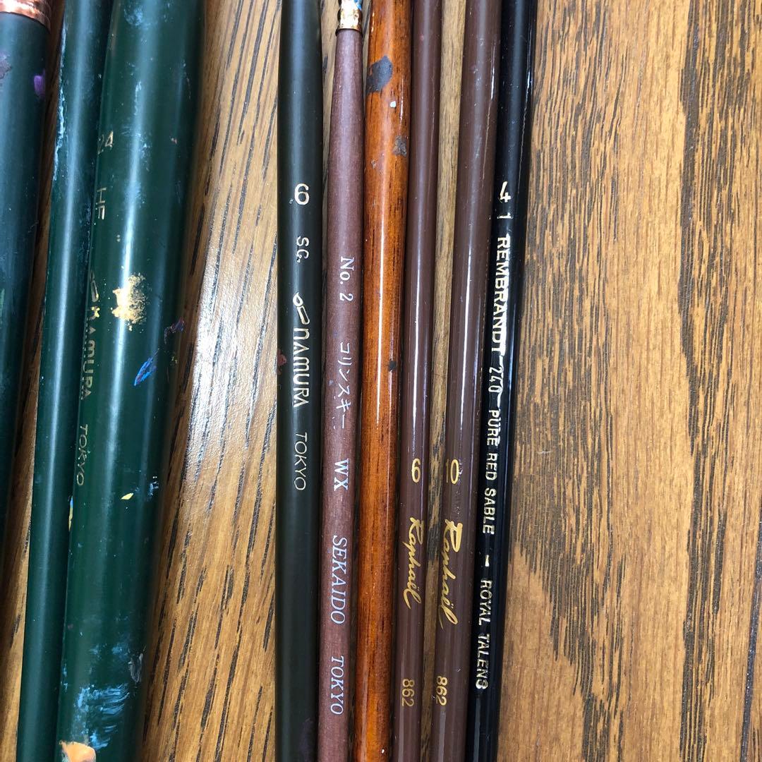 名村油彩筆25本ラファエル・レンブラント・刷毛【34本セット】オイル3本セット