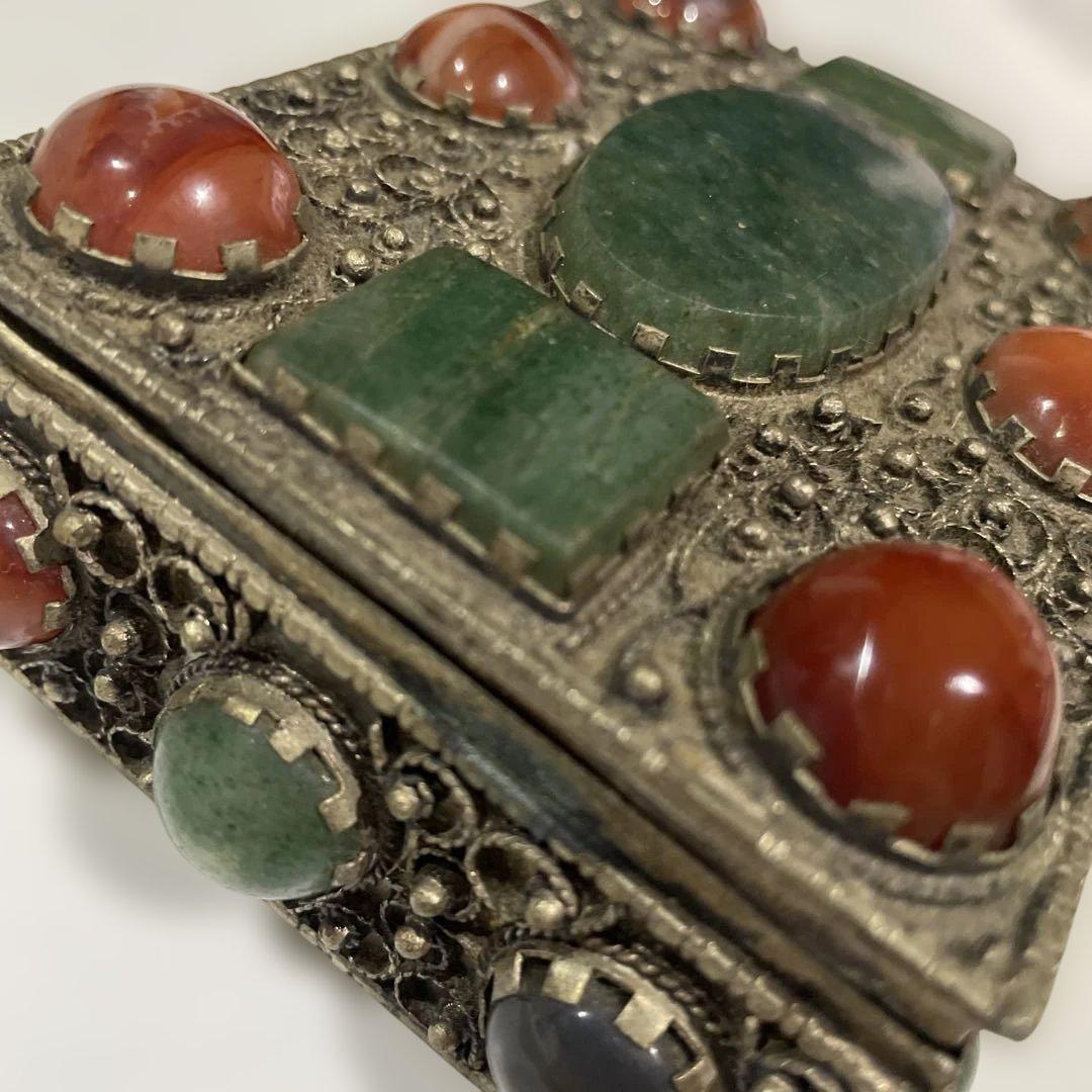 インド製 アンティーク 小物入れ 宝石箱