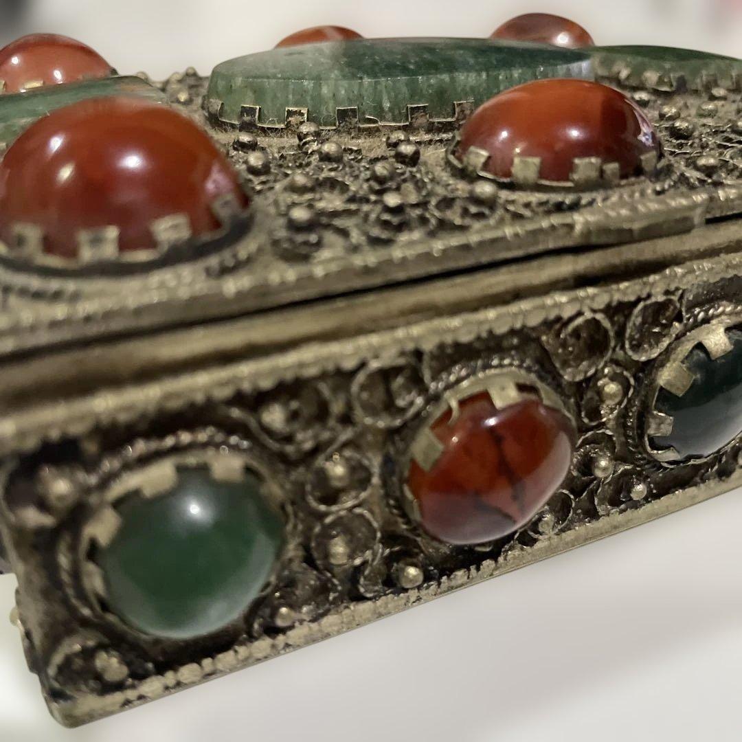 インド製 アンティーク 小物入れ 宝石箱