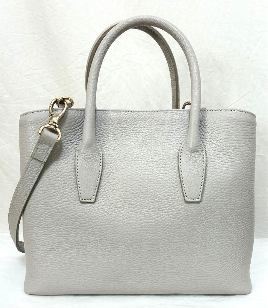 銀座かねまつ レザー ハンドバッグ ショルダーストラップ付き