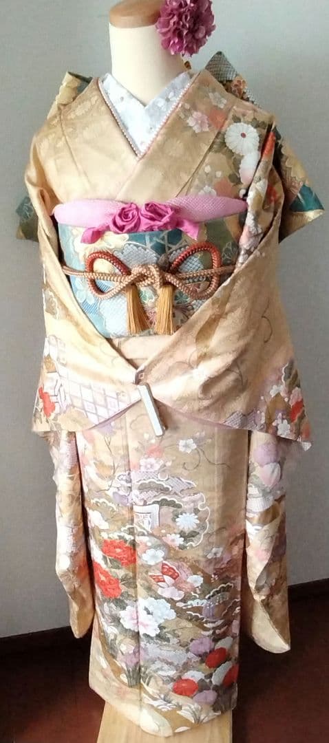 限定セール　1/22（木）まで！438.振袖7点セット 正絹　フルセット　成人式