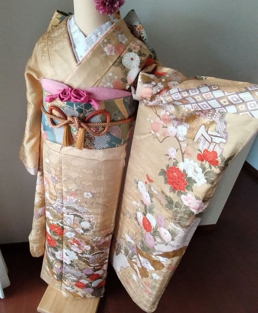 限定セール　1/22（木）まで！438.振袖7点セット 正絹　フルセット　成人式