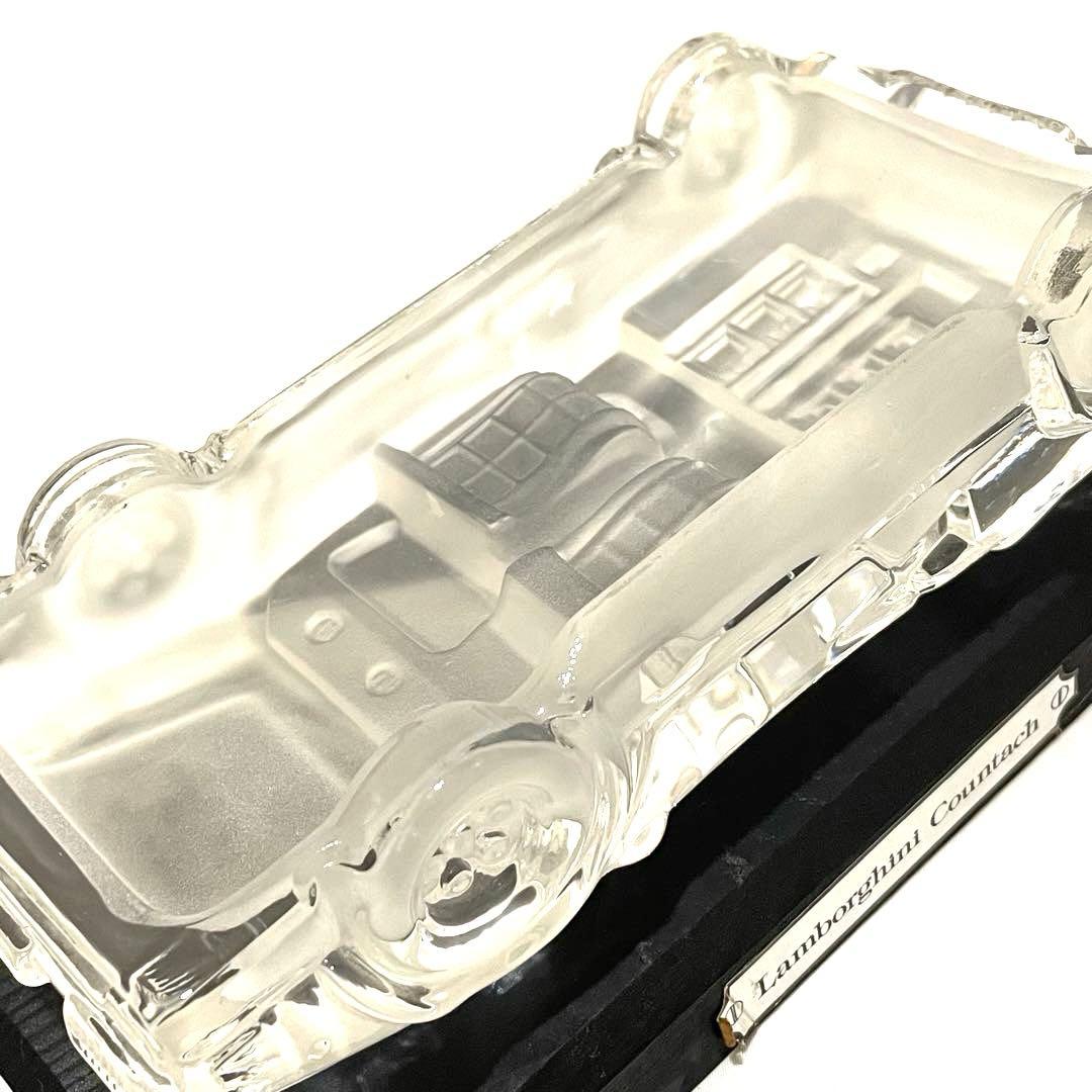 ランボルギーニ　カウンタック　クリスタル　ガラス　置物　台座付き