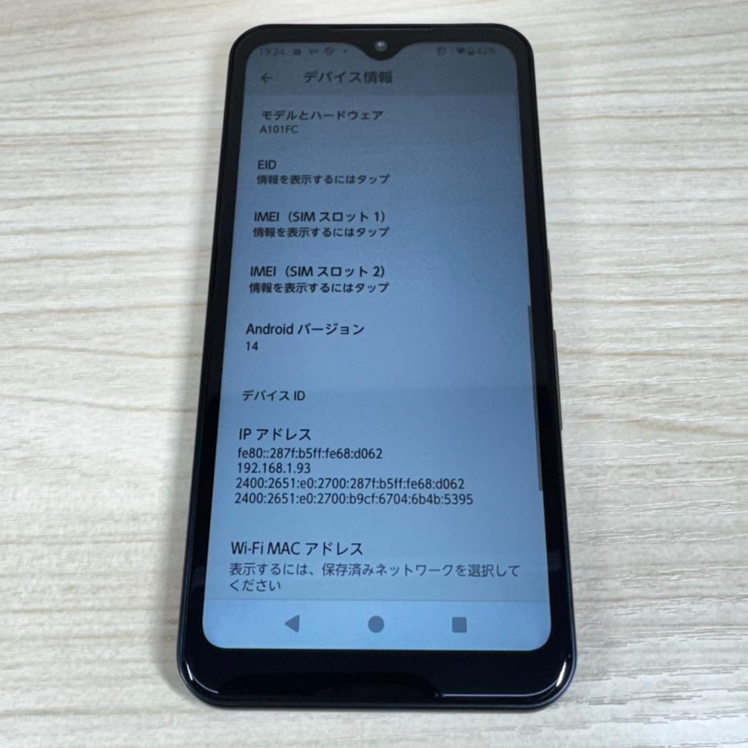 B5 SIMフリー arrows We A101FC Black