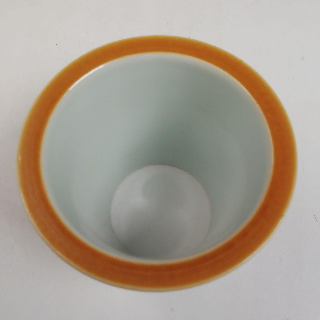 Ｔ９６５　蓋置　『赤絵小文』『三浦竹泉 造』　共箱　茶道具