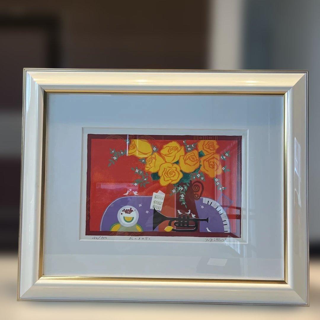 抽象画 花のデザイン