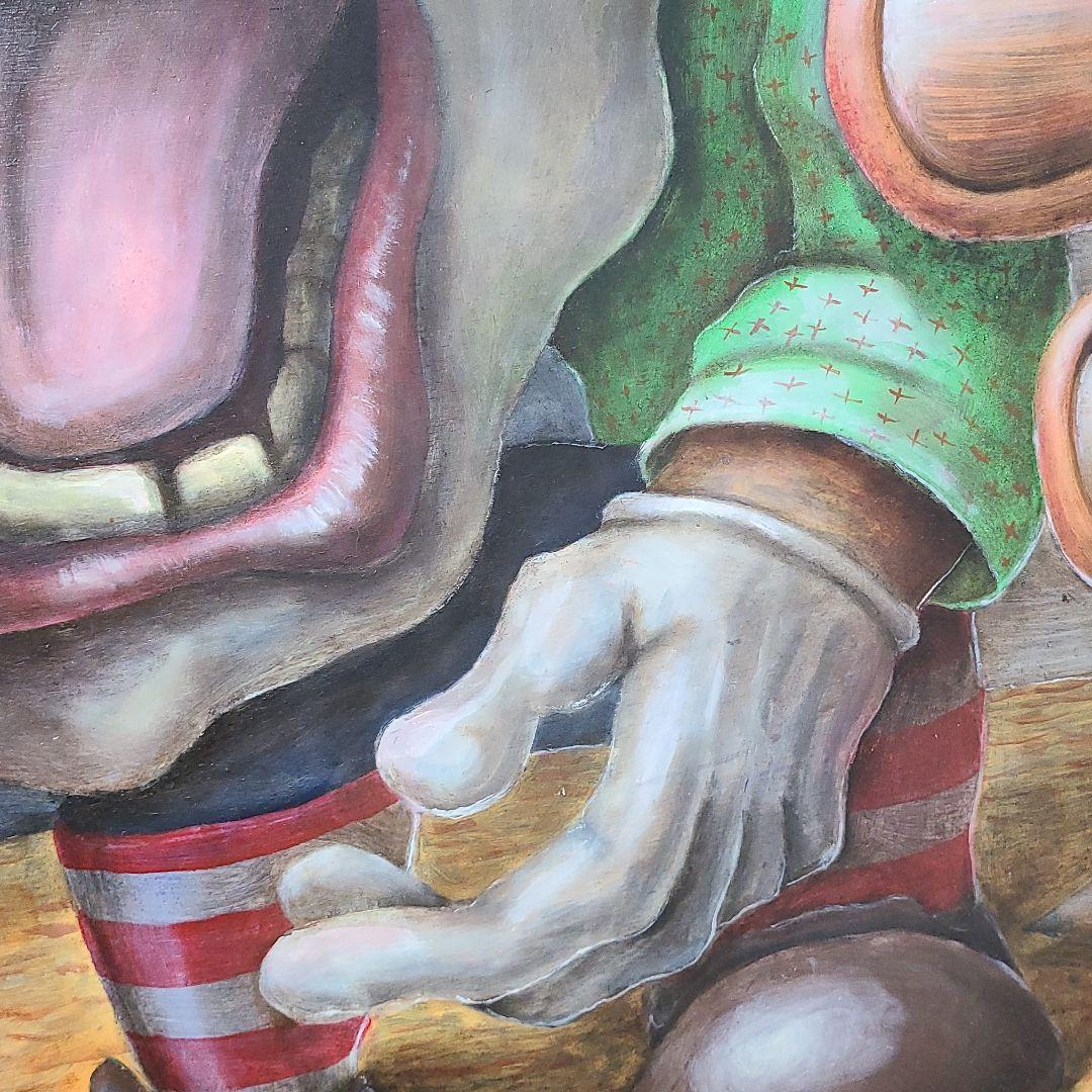 絵画　油彩　【ぼくのともだち】