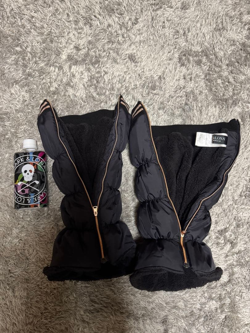 MARK&LONA ブラックレッグウォーマー フリーサイズ