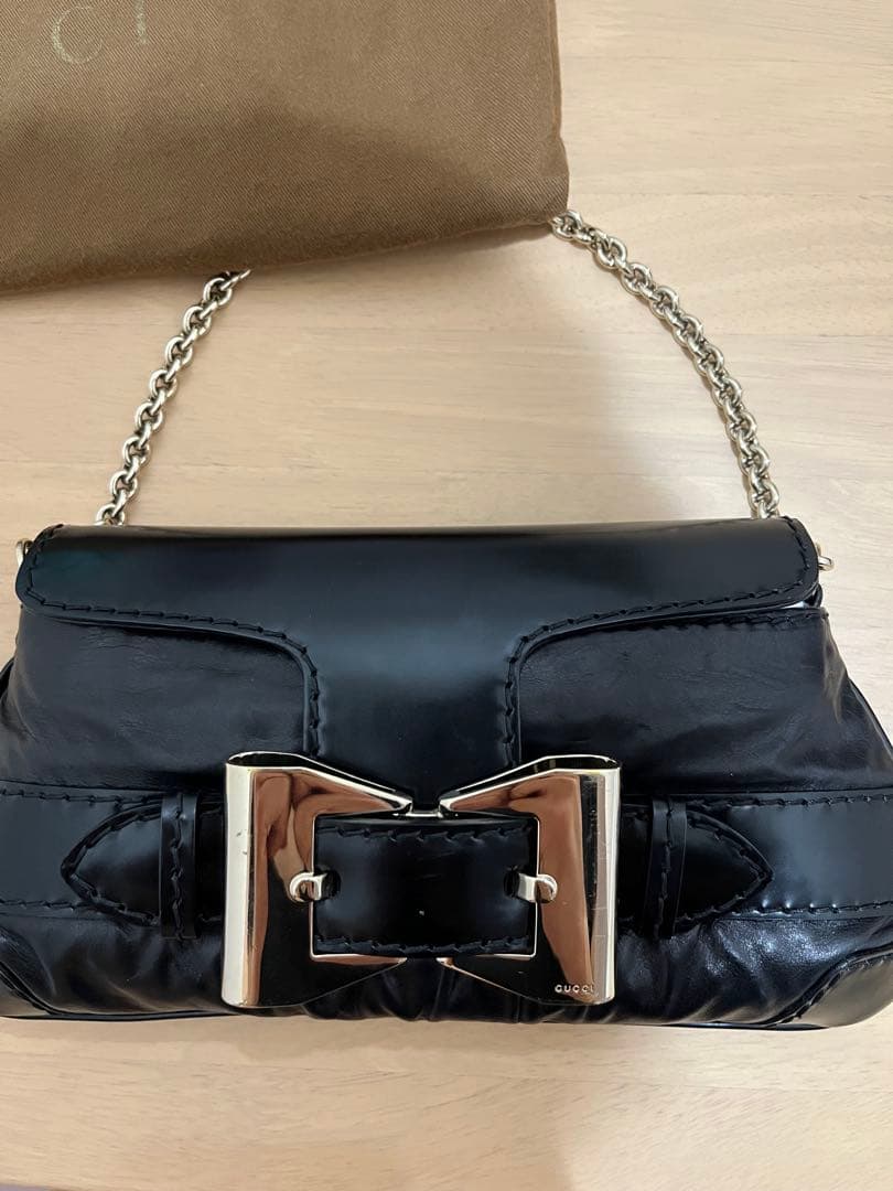GUCCI ブラック ショルダーバッグ 保存袋付き