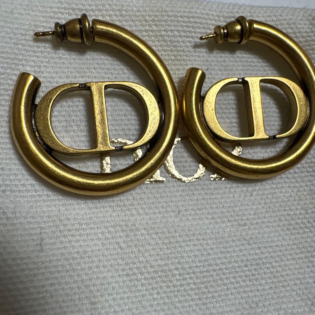 Dior ゴールド フープピアス
