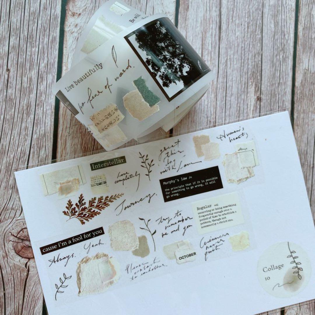 什物《collage10》海外マスキングテープ　マステ 【2080】