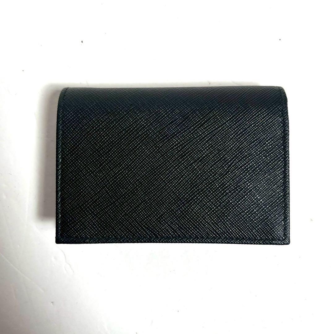【新品同様・付属品付✨】現行 プラダ 二つ折り財布 サフィアーノレザー RFID