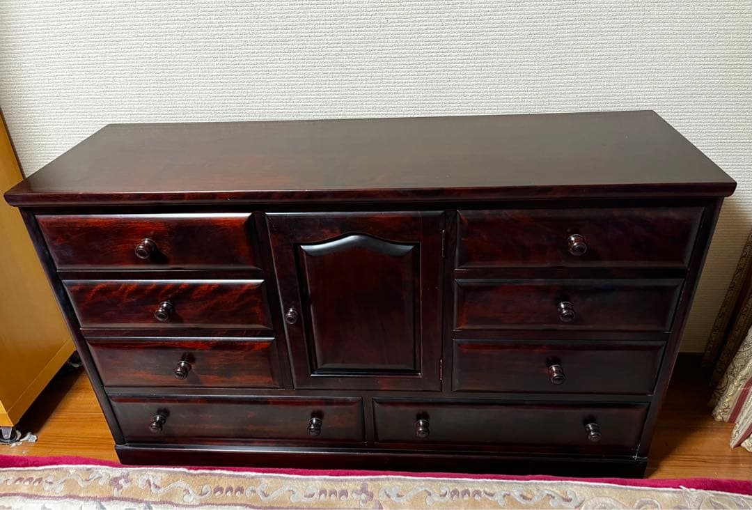 民藝家具　天然木　カバ無垢材　サイドボード　北の匠　MUKU工房　山室家具製作所