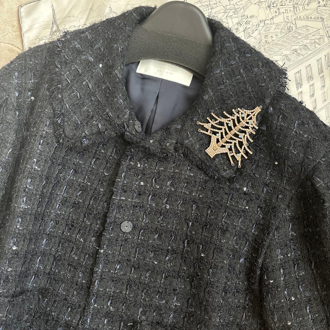 美品　WEEKEND Maxmara ブローチ　ビジュー　クリスマスツリー