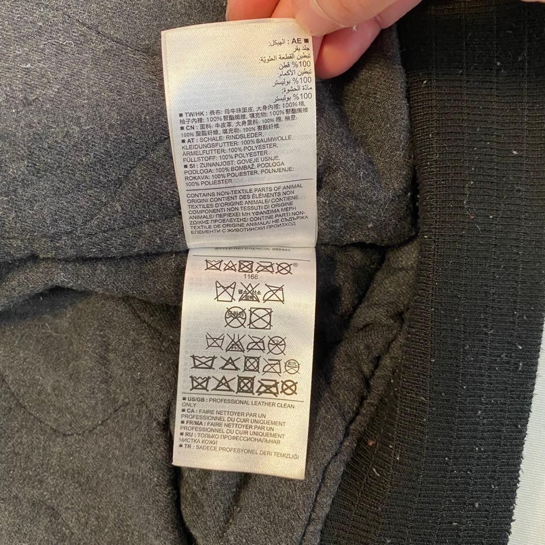 OLD GAP レザー MA-1 フライトジャケット オールドギャップ ブラック