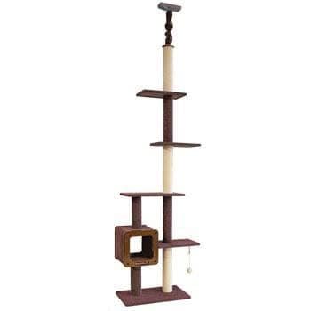 モダンルームスクラッチタワーシングル キャットタワー