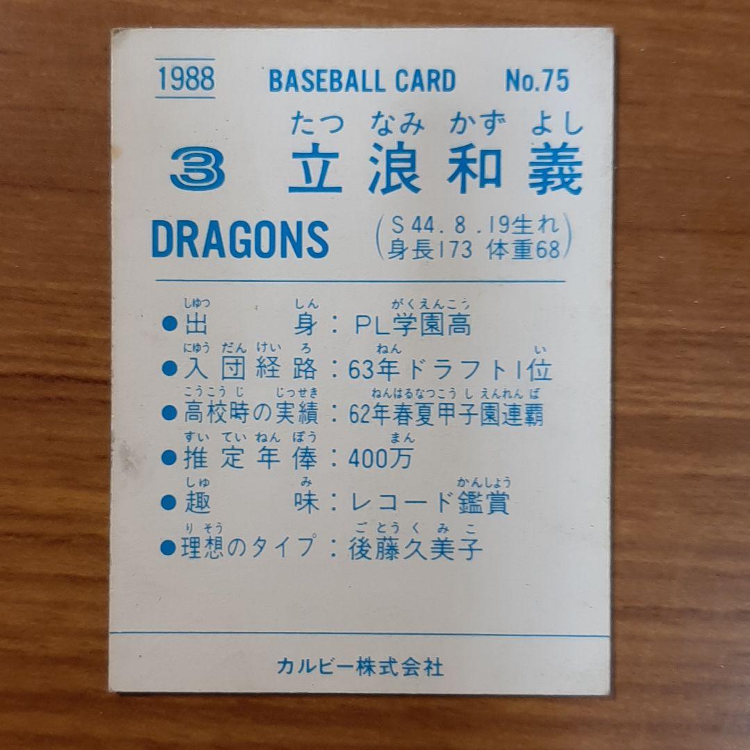 カルビー野球カード　立浪和義 1988年075