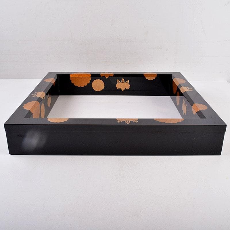 茶道具　加賀蒔絵師　細川司光作　高台寺蒔絵　炉縁　共箱　V　8427A