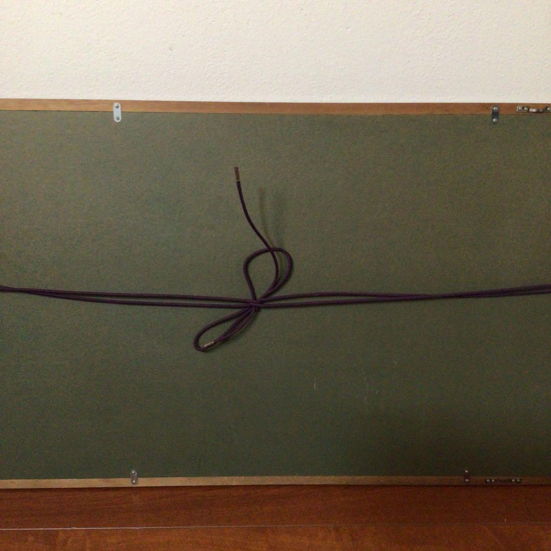 No3136 扁額装　猪原大華　金鷄図　彩色花鳥画　絹本　日本画　絵画　送料無料