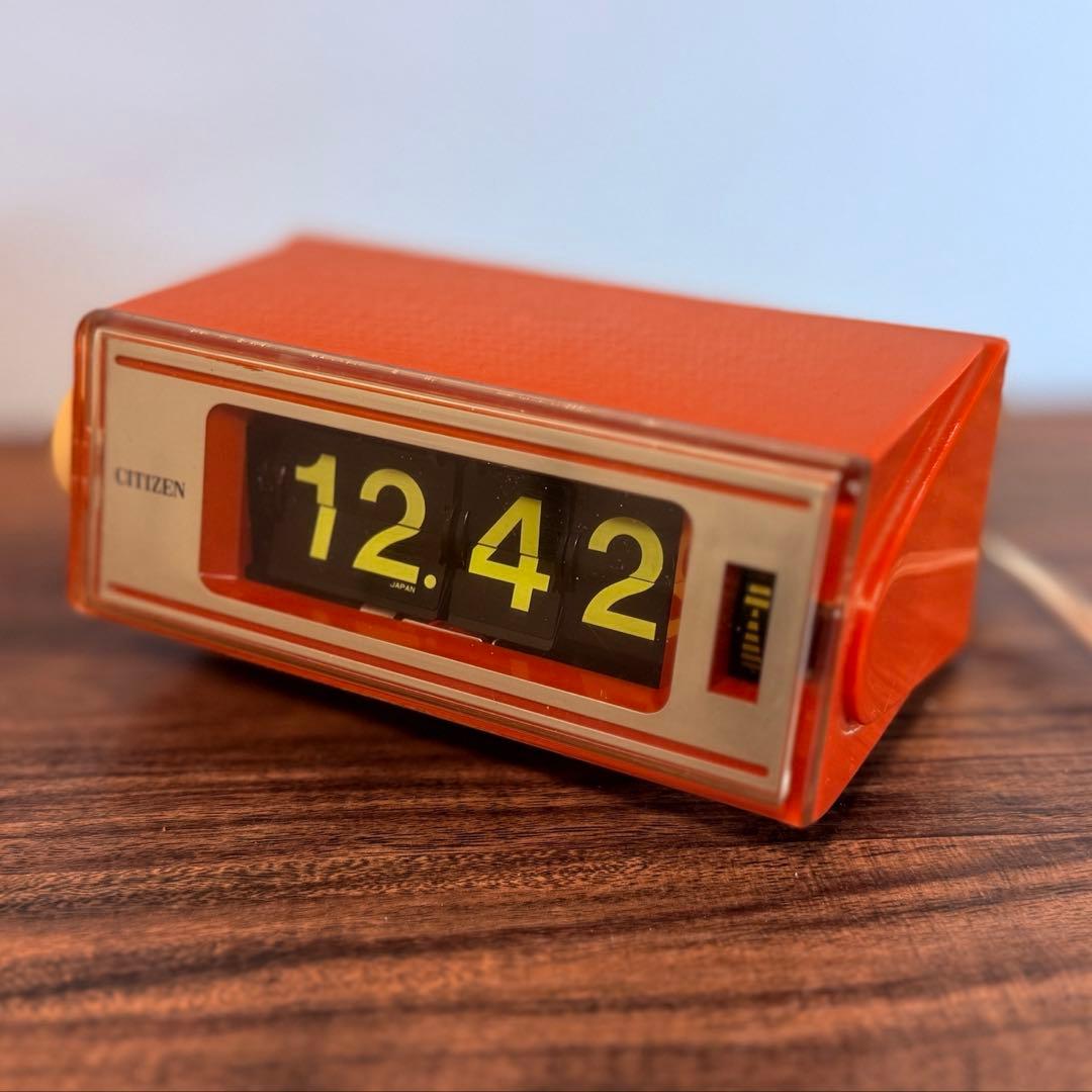 【メンテ済み・動作正常】CITIZENパタパタ時計 リーフタイム014