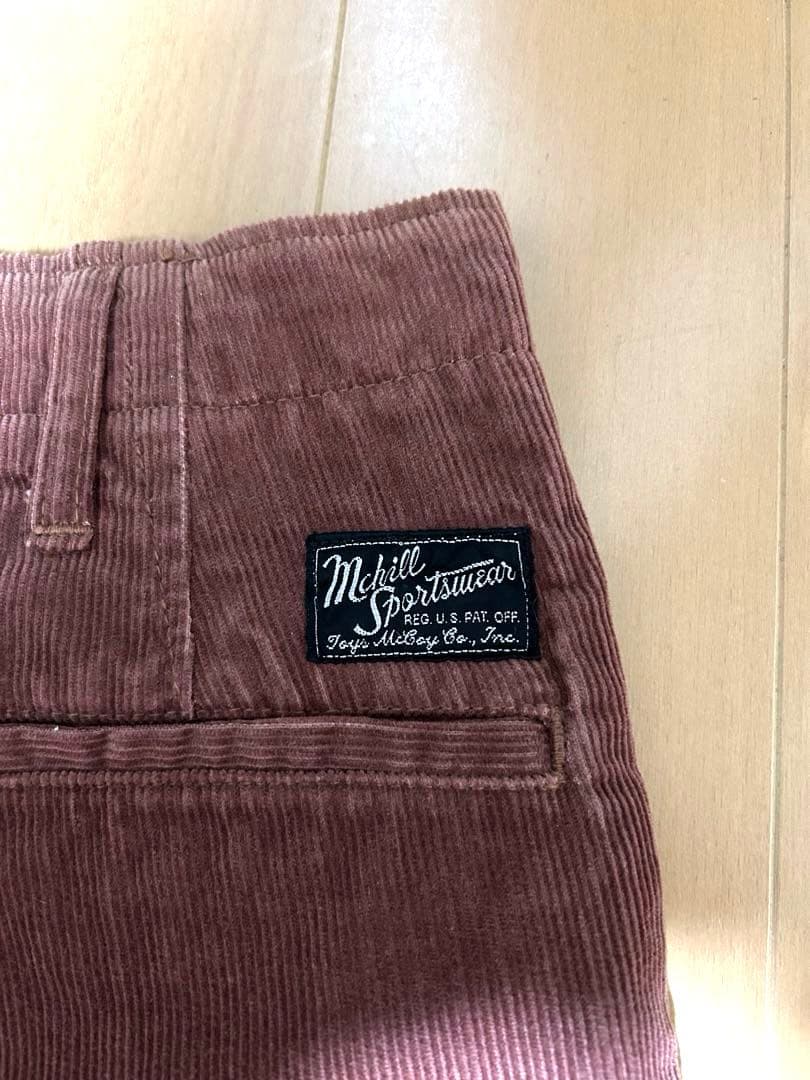 値下げ　新品未使用　トイズマッコイ コーデュロイ チノパン バーガンディ