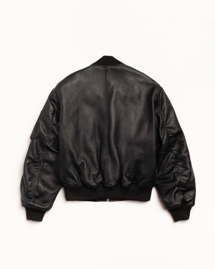 STUSSY LEATHER BUILT BOMBER Lレザージャケット