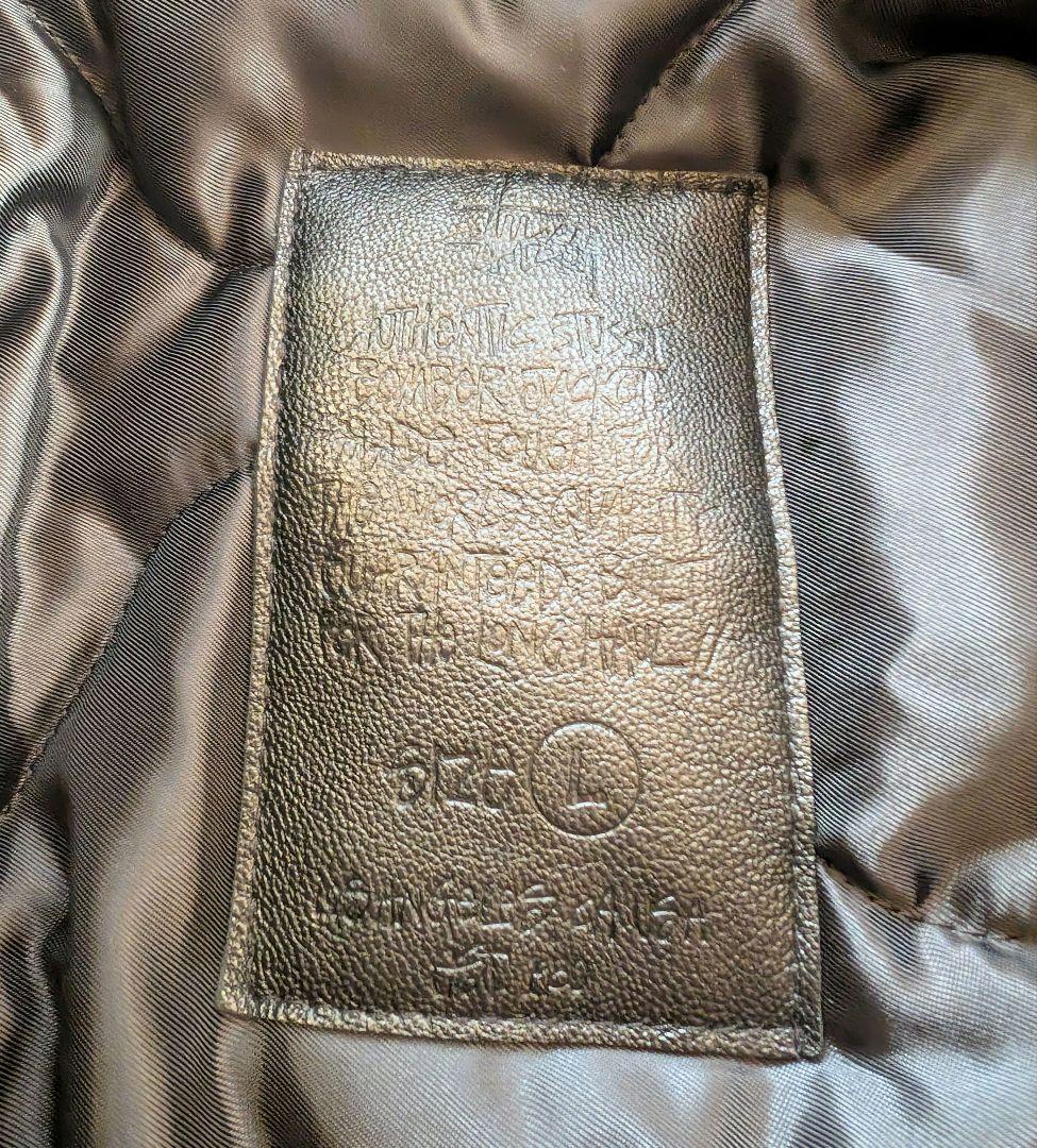 STUSSY LEATHER BUILT BOMBER Lレザージャケット