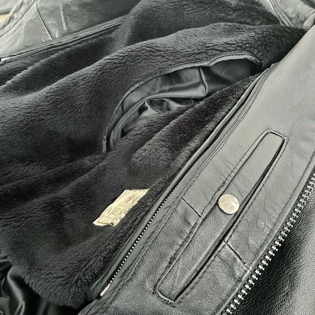 A2 G1 TYPE ヴィンテージ レザーフライトジャケット ライナー付き 黒