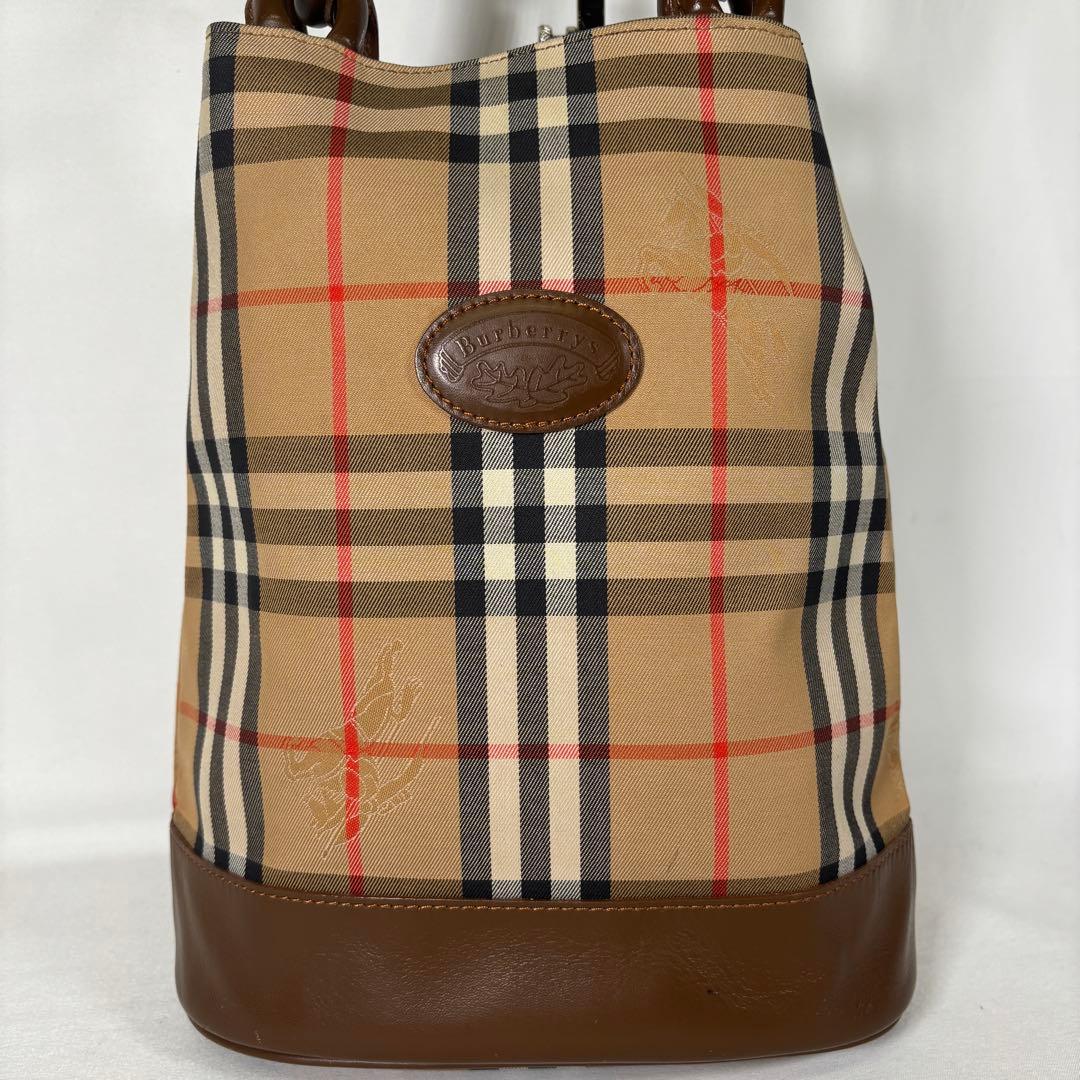 バーバリー ショルダーバッグ トートバッグ 肩掛け 巾着 ノバチェック ベージュ
