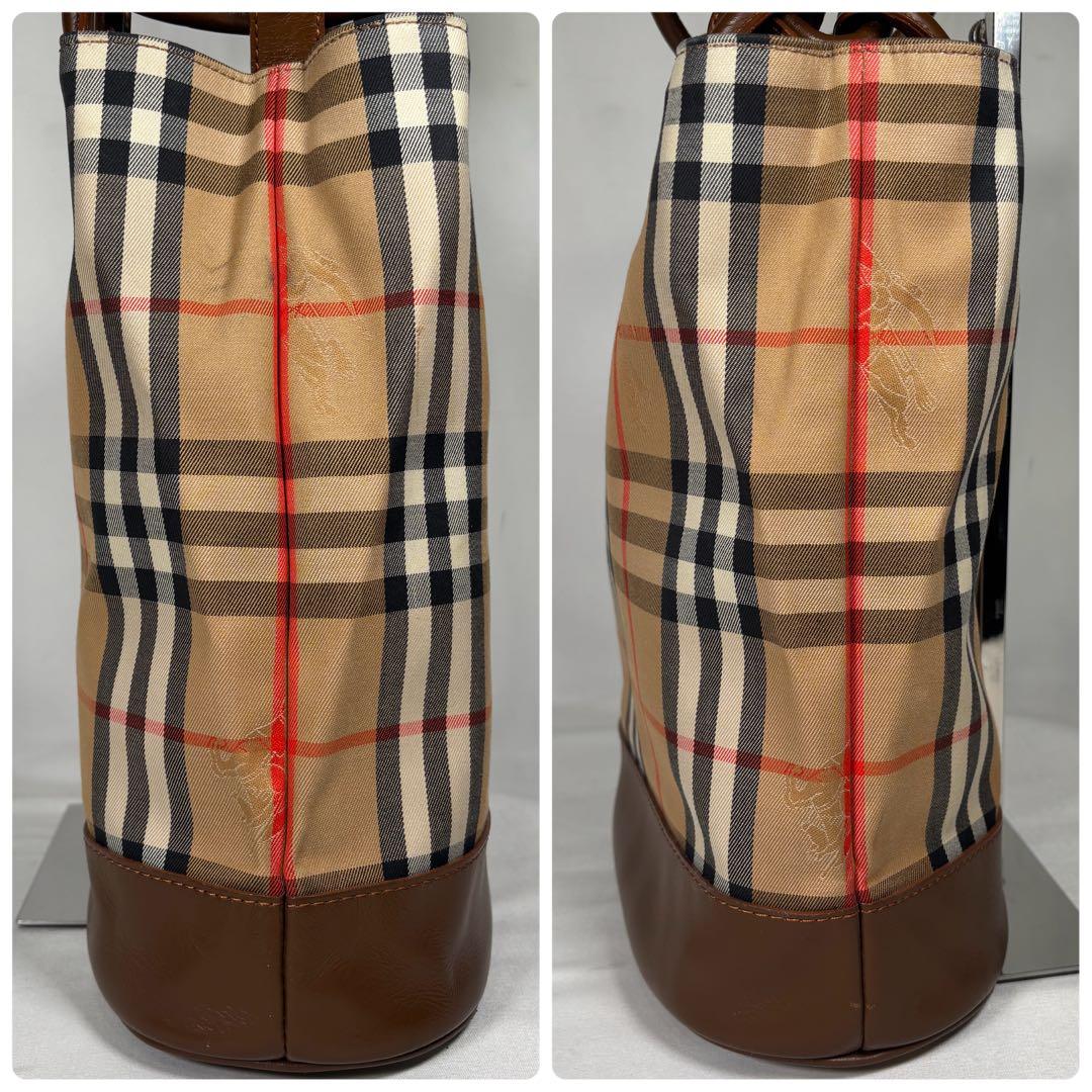 バーバリー ショルダーバッグ トートバッグ 肩掛け 巾着 ノバチェック ベージュ