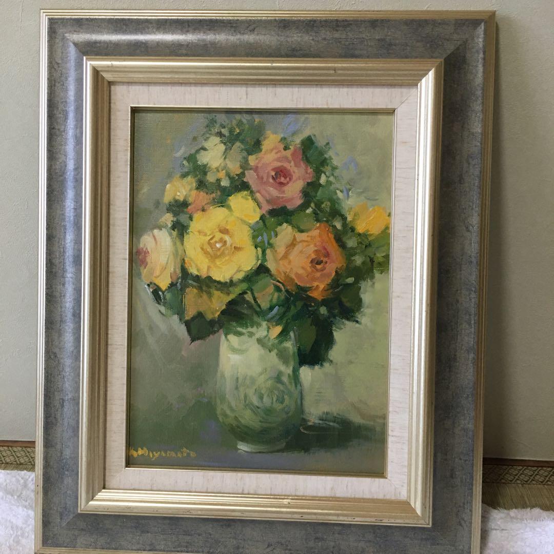 油絵手描き作品花