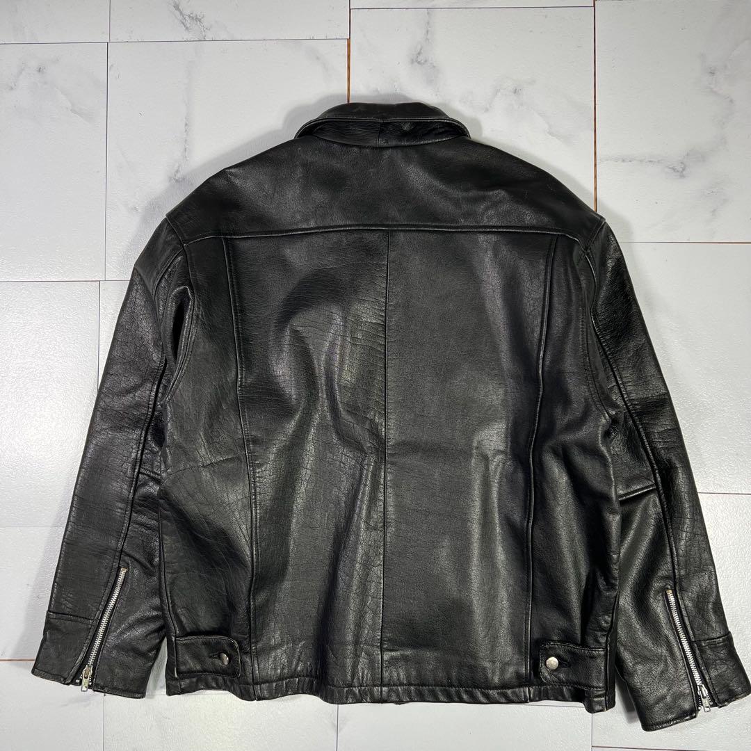 STRATH CONAR シングルライダースジャケット レザー 牛革 XL