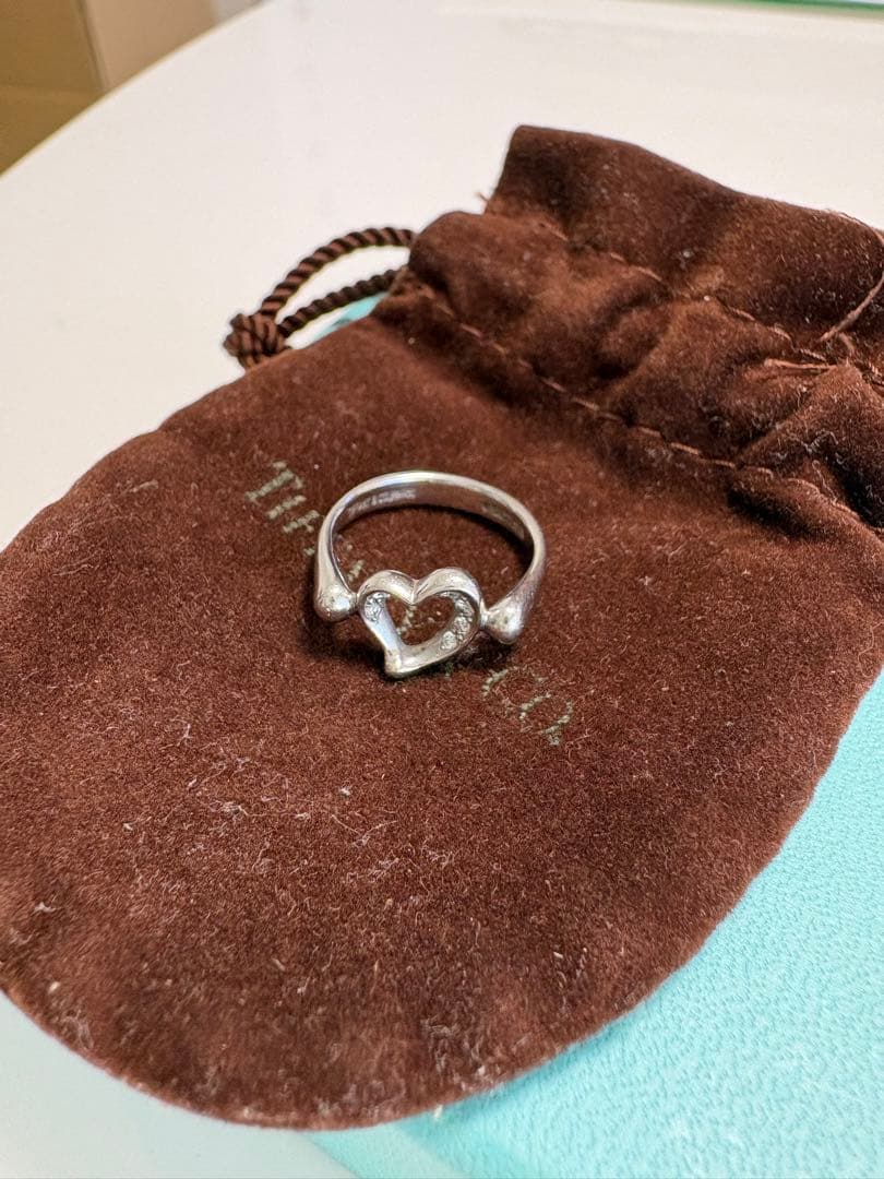 【美品】ティファニー　Tiffany & Co　オープンハートダイヤリング