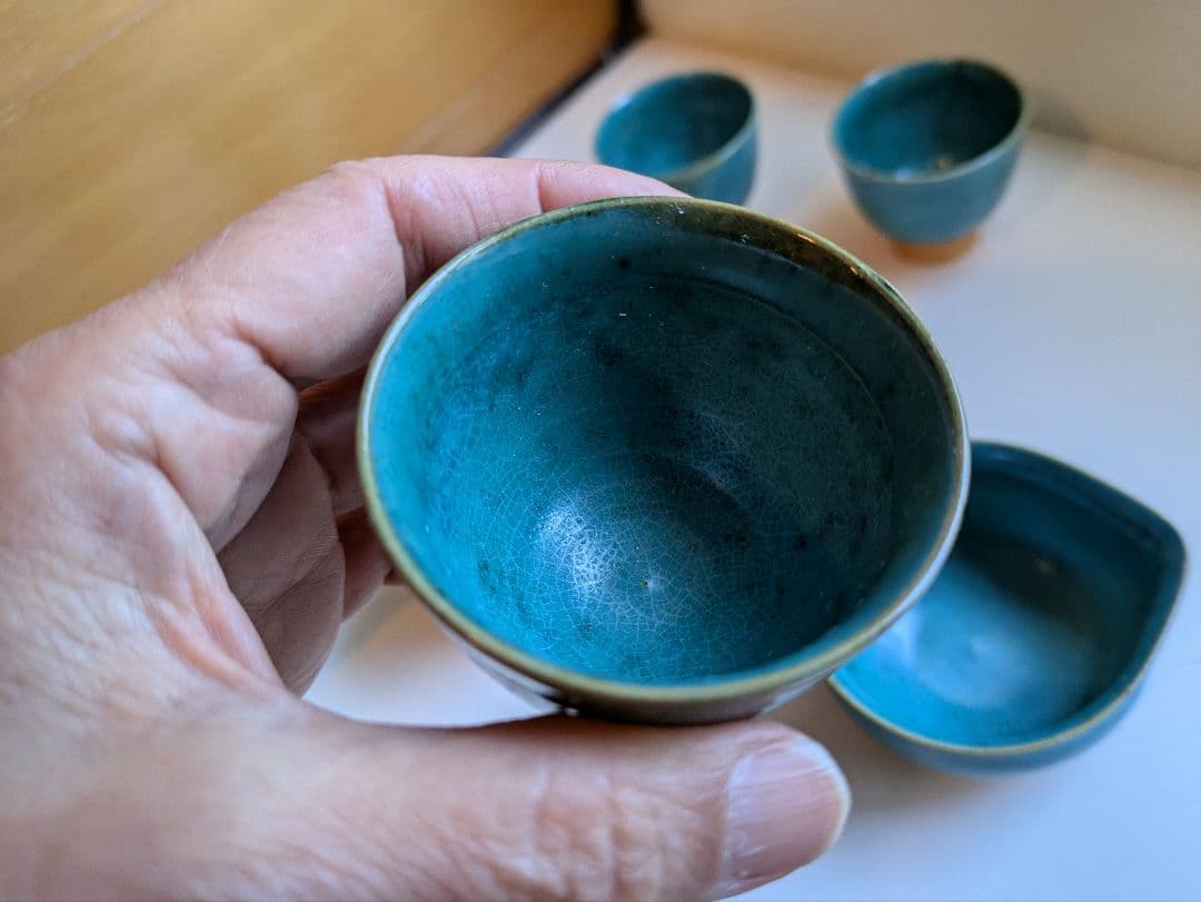 トルコブルー　やちむん　茶器セット　煎茶