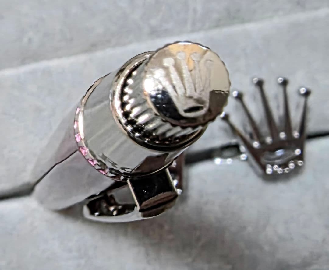 ロレックス　プッシュ式 レッドボールペン・カフスセット　新品未使用