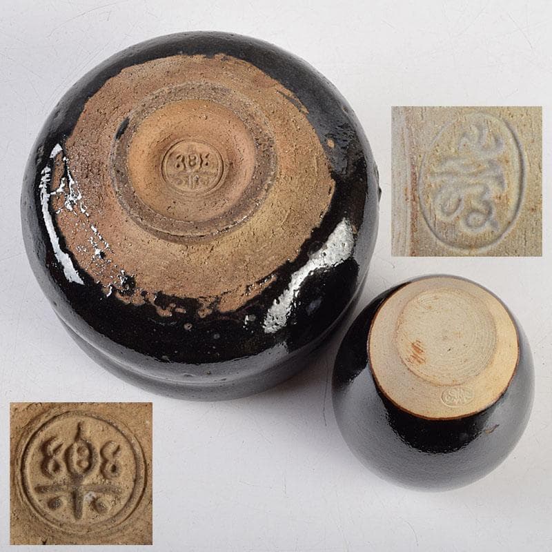 茶道具　春慶塗　利休茶箱　棗　黒楽茶碗など　七点　一式　M　R9432