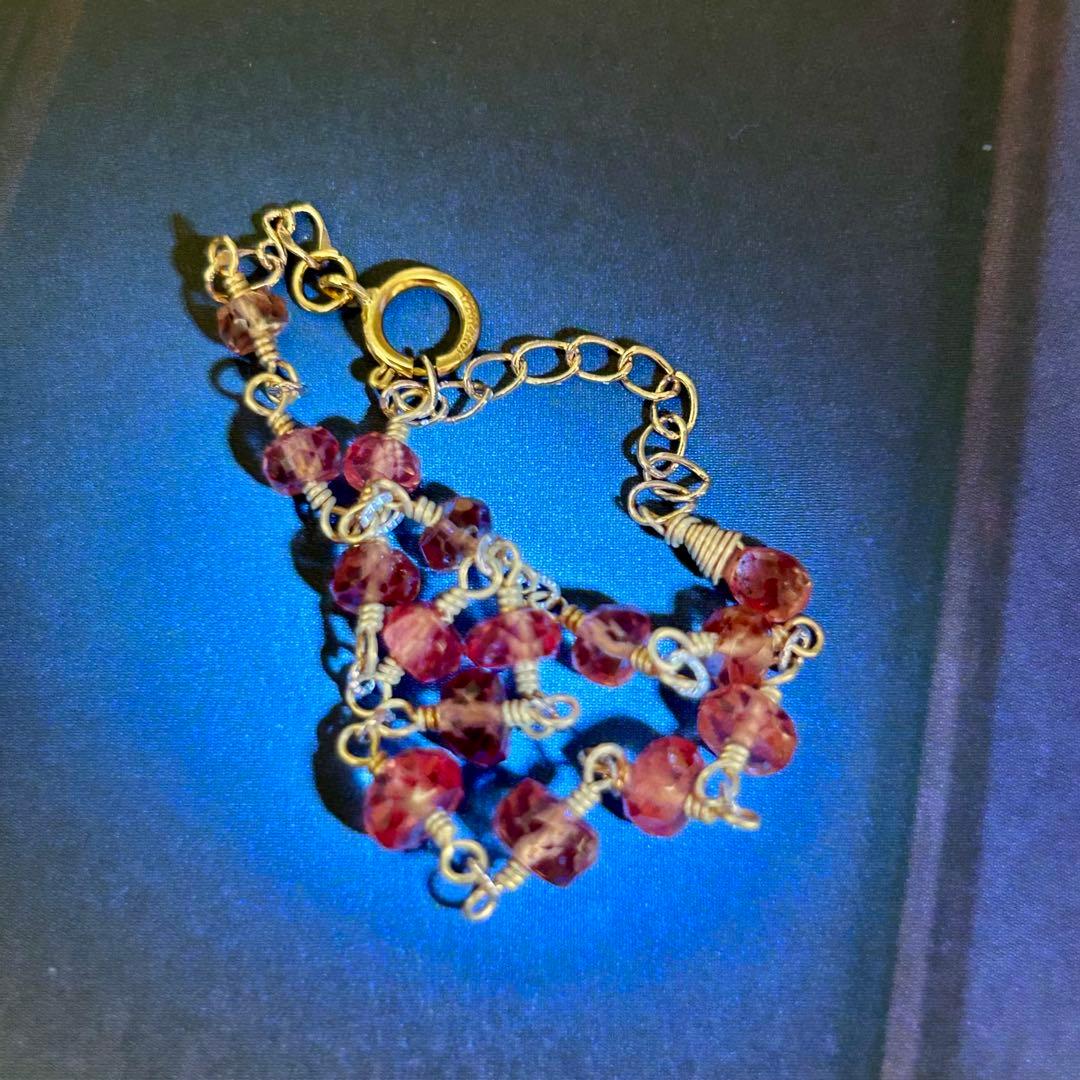 専用✳︎14kgf マラヤガーネット　ドラゴンガーネット　ブレスレットとピアス