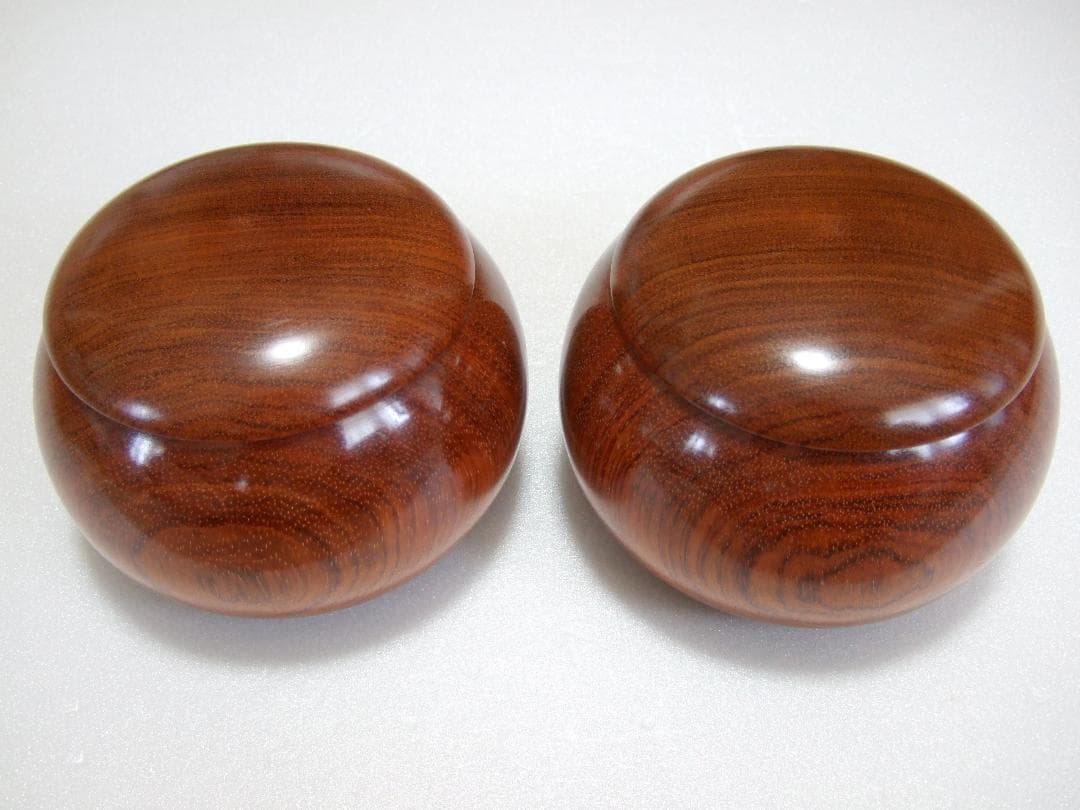 蛤碁石 那智黒石 33号碁石 白182個 黒183個 花梨特大碁筍 / 囲碁