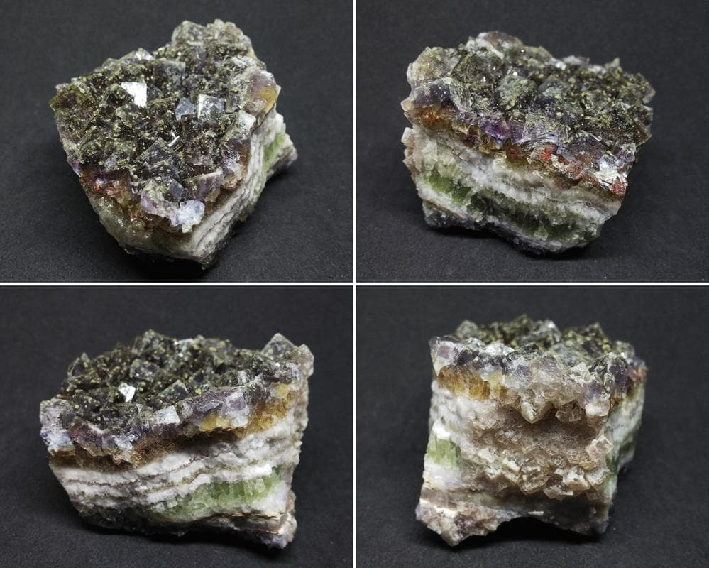 284 マルチカラー フローライト＆キャルコパイライト ドイツ産