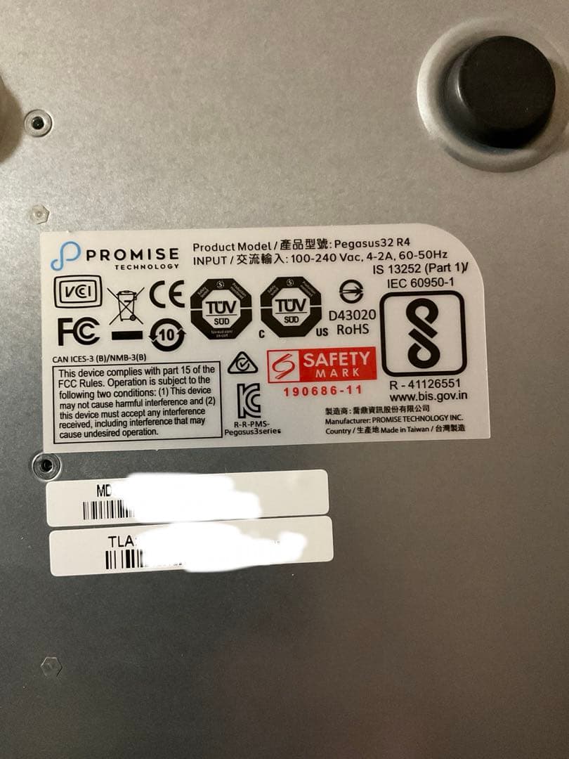 外付けハードディスク・ドライブ PROMISE Pegasus32 R4 16TB HDD 40Gbps TB3