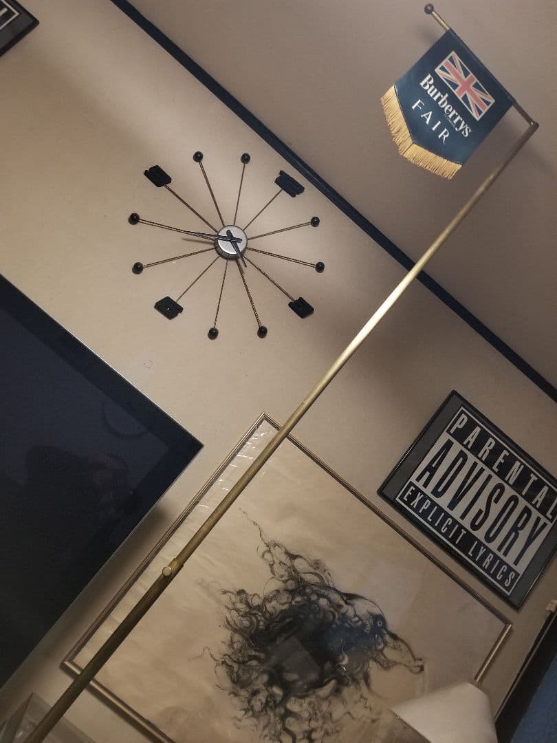 非売品　ヴィンテージ　バーバリー　什器　無垢　銅　真鍮　無垢　スタンド　フラッグ