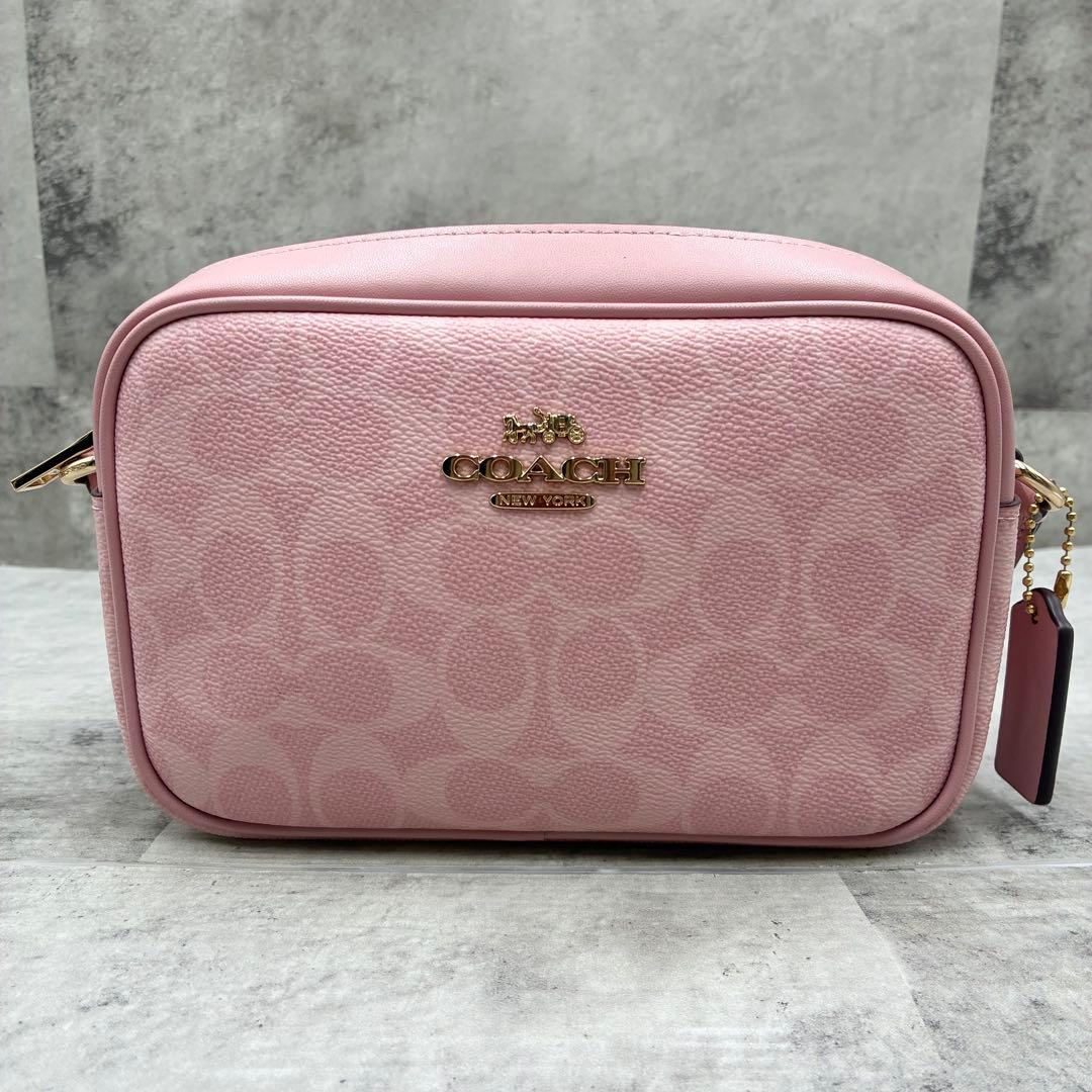 ✨極美品✨コーチ　ジェイミー　カメラバッグ 2way レザー　ファスナー　ピンク