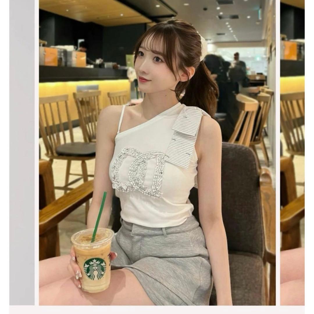 Darich 新品　ビッグリボンワンショルトップス