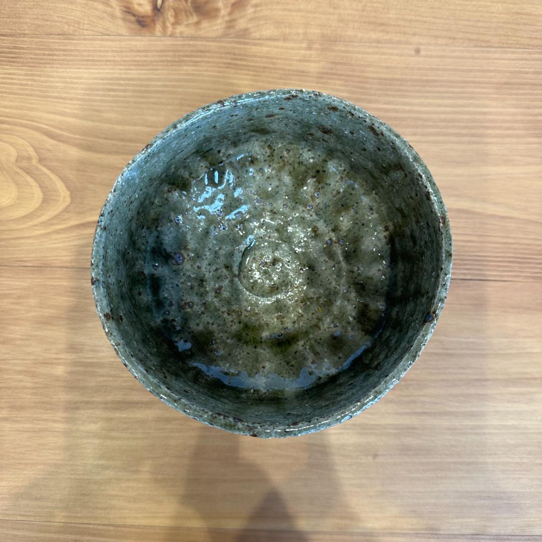 1点物　やちむん　沖縄 大嶺工房　大嶺實清 作　灰釉抹茶茶碗