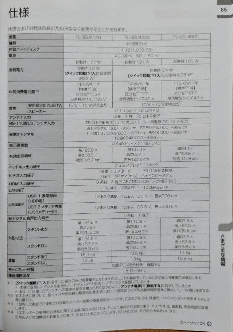 FUNAI 49インチ 4K液晶テレビ FL-49U4020