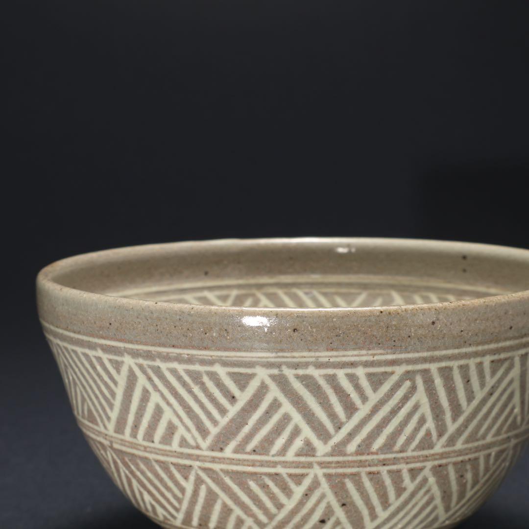 数茶碗10個　三島　福森研晃　共箱　美品　R1629ラ3