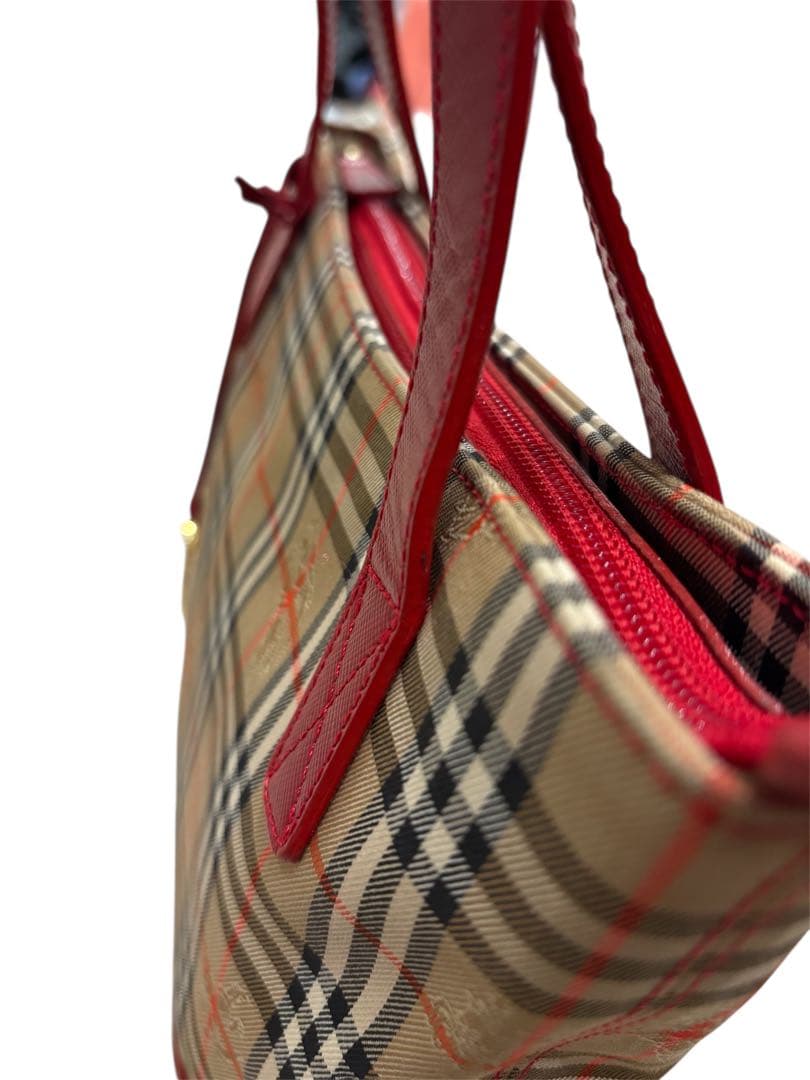 超希少 極美品 BURBERRYS バーバリーノバチェック ハンドバッグ レッド